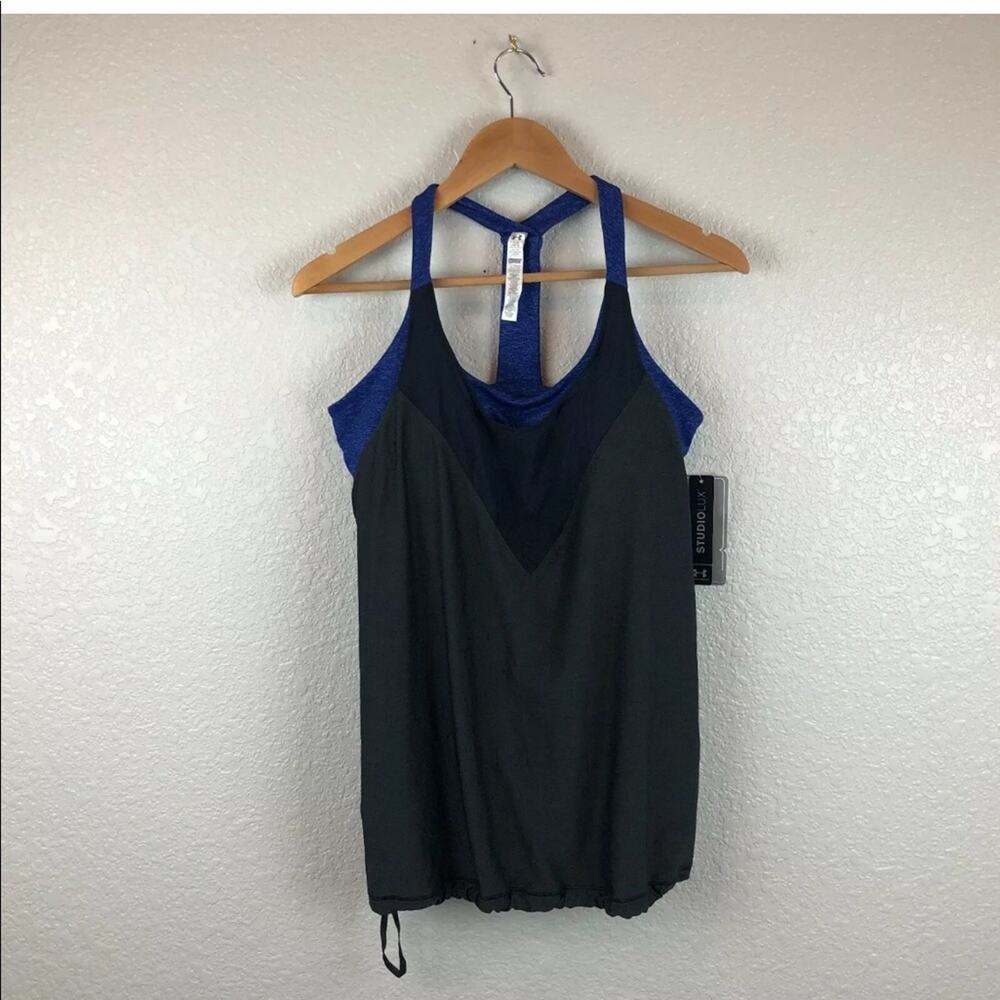 Under Armour studio lux tank black & blue S